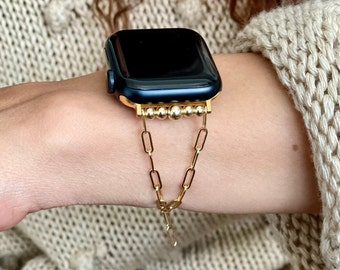 14K Gold Fill Paperclip Apple Watch Armband - Zierliche Bügelband