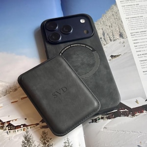 Custodia magnetica in pelle personalizzata per iPhone 17 Pro 16 Max 15, porta carte staccabile