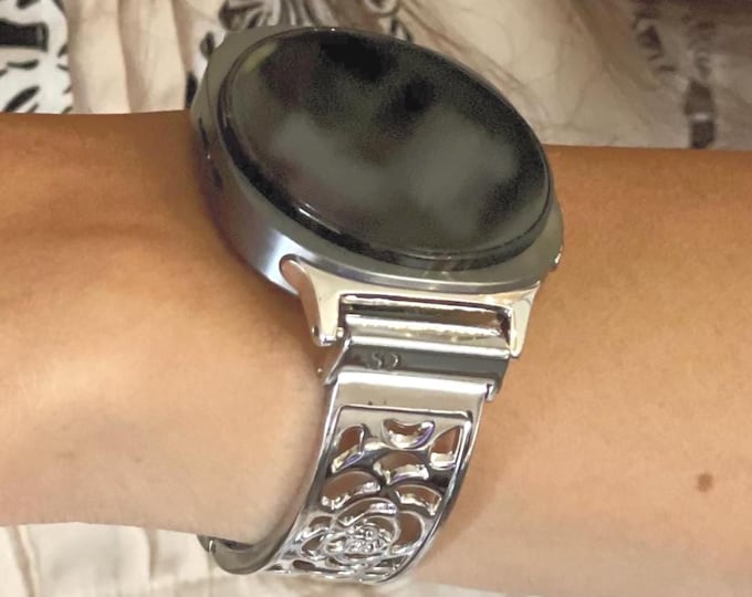 Silver Galaxy Watch 8 Band Women Bracelet, Galaxy Watch 8 Classic Band, Adjustable Links Metal Band, Charm Bracelet Jewelry, Gift for Her