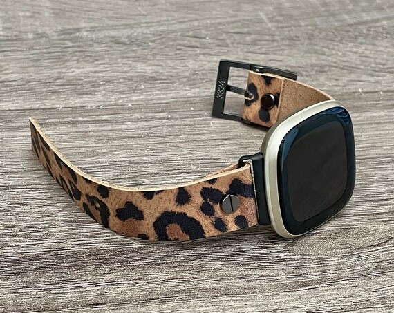 Leopard fitbit versa band new arrivals