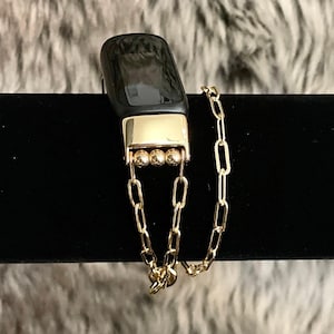 14K Gold Filled Fitbit Inspire 3 Band: Paperclip Chain Bracelet