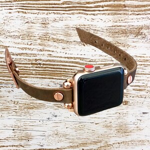 Apple Watch Band, 38mm 40mm 41mm 42mm 44mm 45mm, Leather Bracelet, Women iWatch Strap, Custom Jewelry Bands, Slim Armband, Series 7, 6, 5, 4