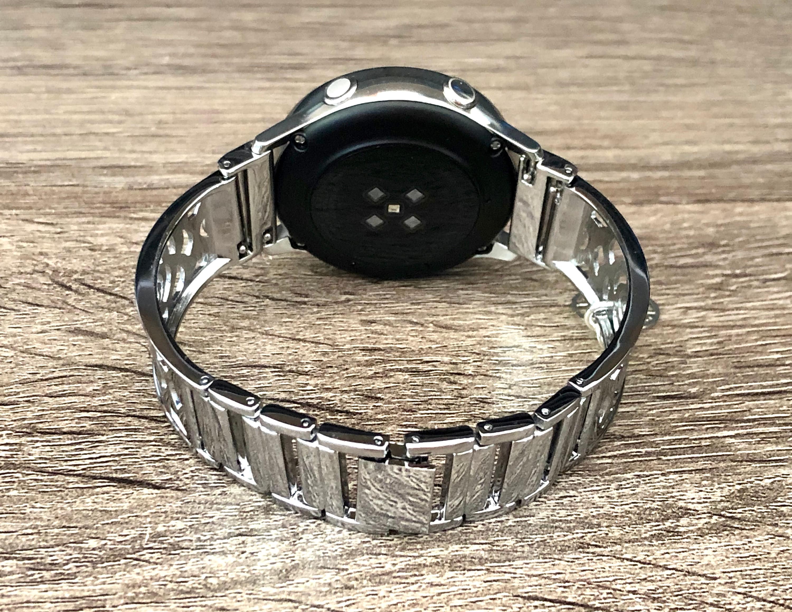 Samsung Galaxy Watch Band Shiny Silver Women Style Samsung | Etsy