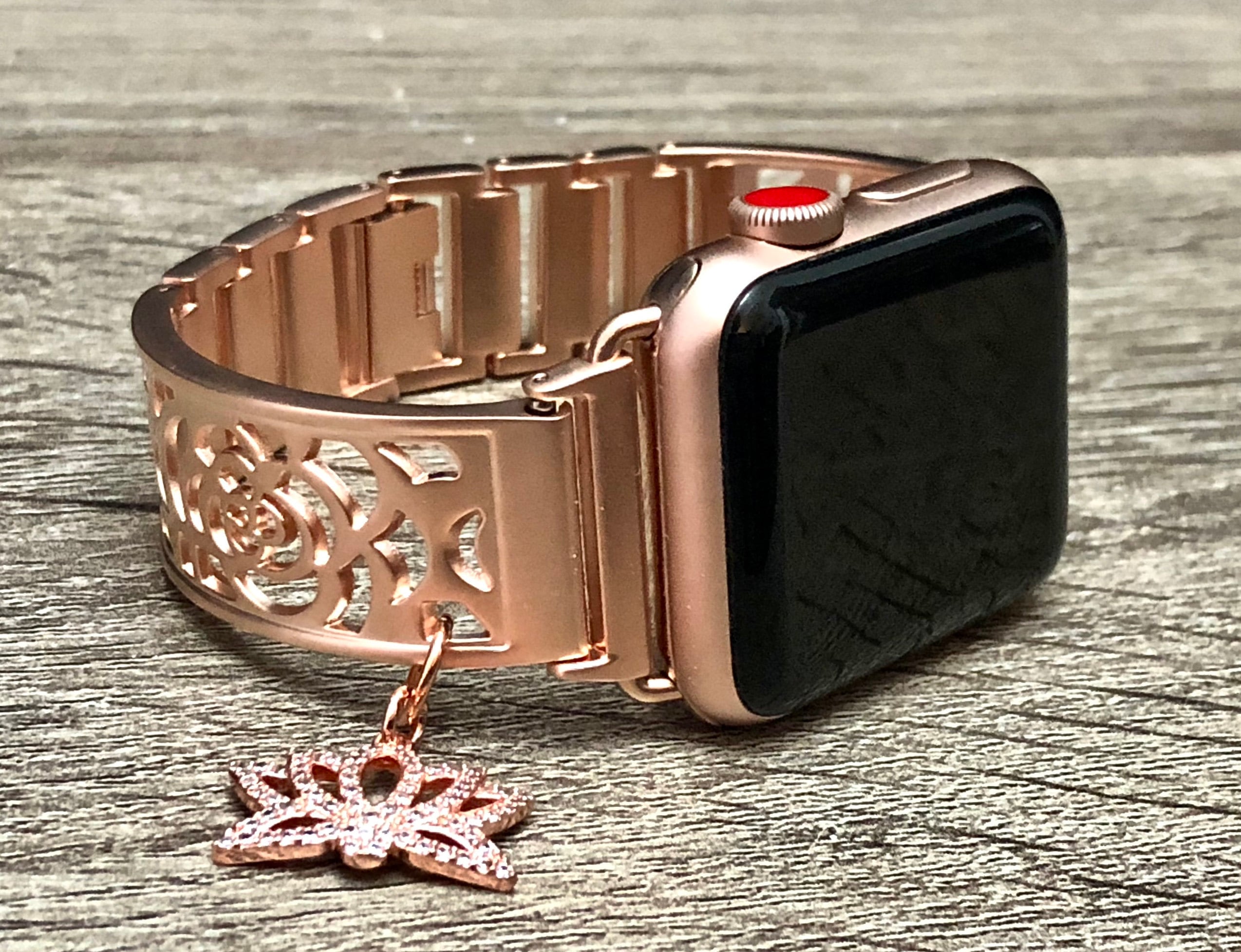 Silver Apple Watch Rose Gold Band  Apple Watch Band Women Silver