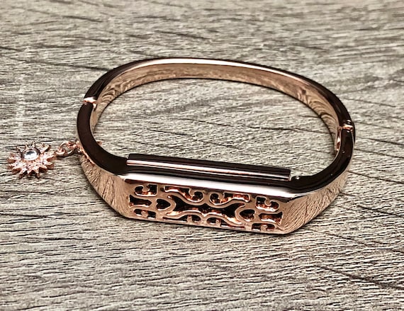 fitbit flex 2 rose gold bangle