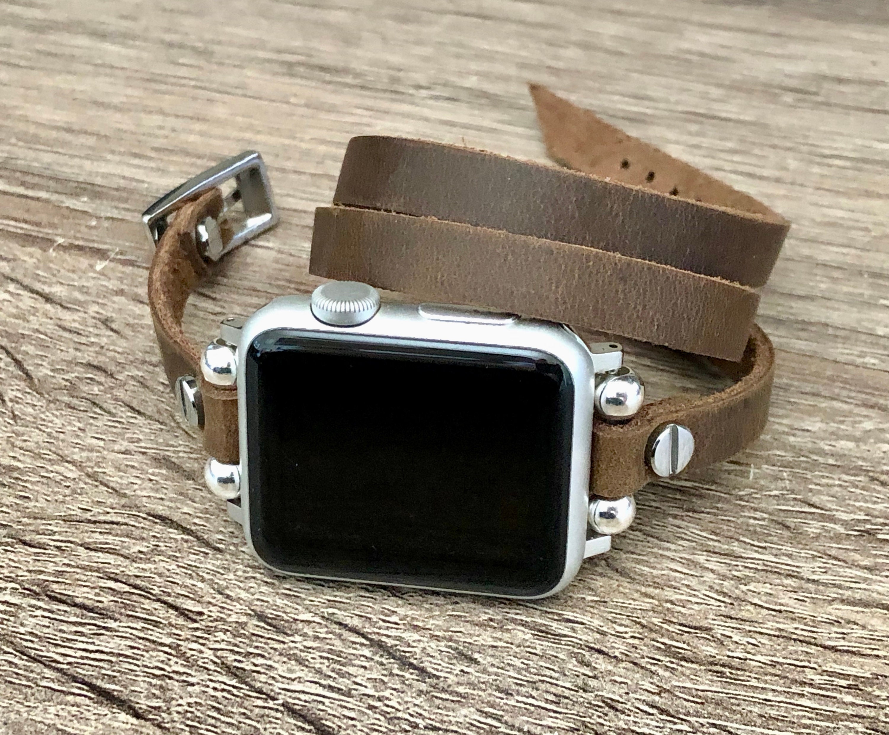 BoHo Apple Watch Leather Band Rustic Leather Multi Wrap iWatch Bracelet