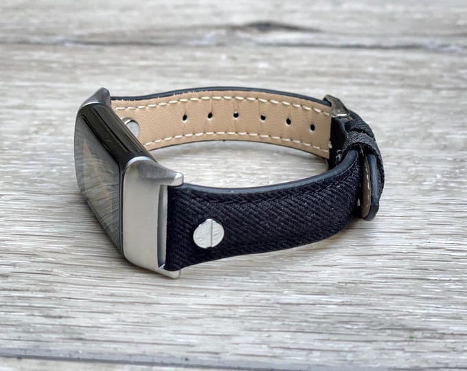 Fitbit Charge 6 Band: Cloth Strap with Silver Accents, Adjustable Bracelet