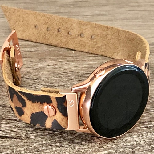 Leopard Print Leather Samsung Galaxy Watch Active2 40mm 44mm Etsy