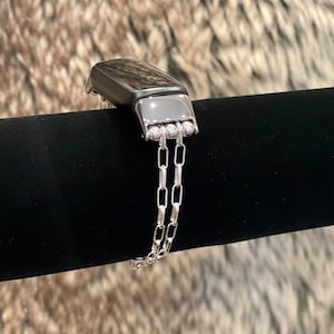 Sterling Silver Chain Bracelet for Fitbit Luxe & Inspire 3