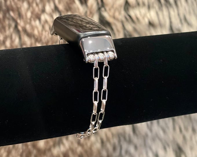 Fitbit Luxe Band, Sterling Silver Chain Bracelet, Dainty Women Jewelry, Gift for Her, Mother's Day Gift