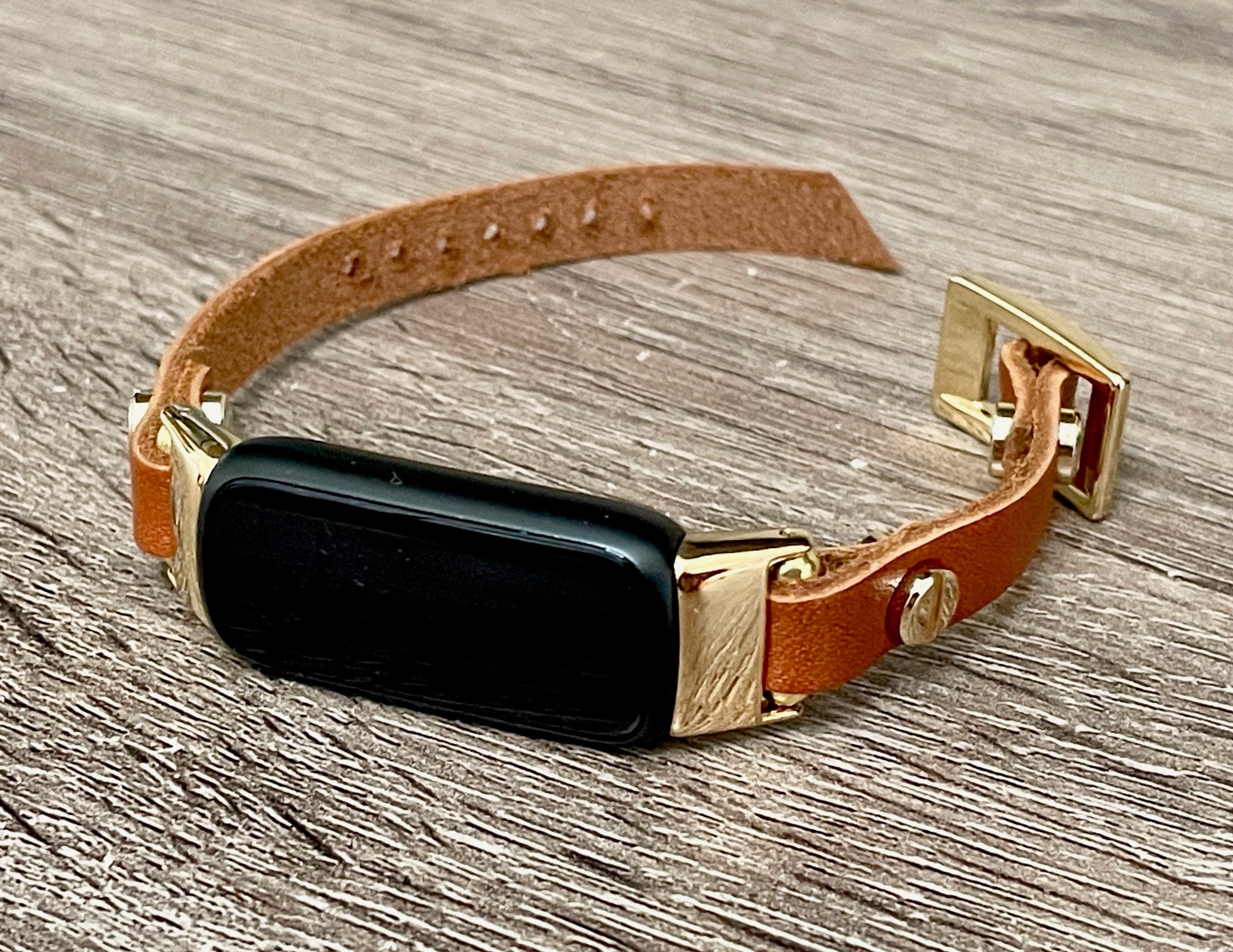 Gold Fitbit Luxe Band Slim Fitbit Luxe Bracelet Light Brown Fitbit Luxe ...