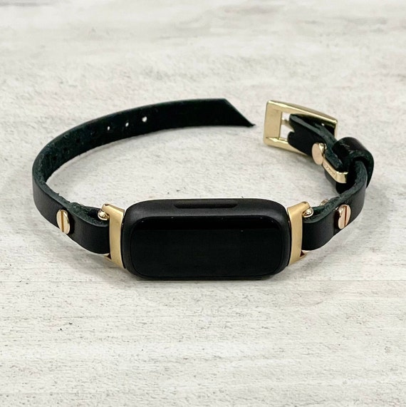 Echt Leder Armband Kompatibel Mit Fitbit Inspire 3 – Weiches Ersatzarmband, Verstellbar, Mit Edelstahlverschluss