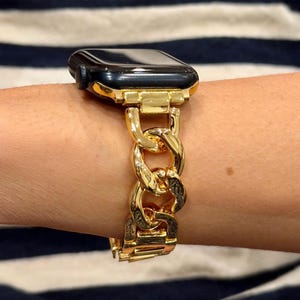 Gold Apple Watch Band Charm Bangle, Women Bracelet