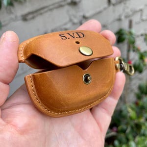 Leather Sony WF-1000XM5 Earbuds Case - Personalized Name, Initials, Date Case for Sony Earbuds, Protective Shockproof Durable Case with Clip