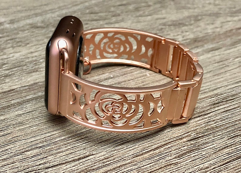 Rose Gold Apple Watch Band Women 38mm 40mm 42mm 44mm Iwatch Etsy
