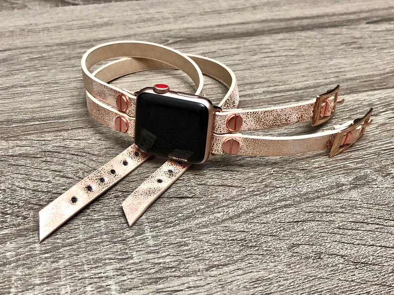 Apple Watch Band Women Rose Pink Apple Watch Bracelet Wrap ...