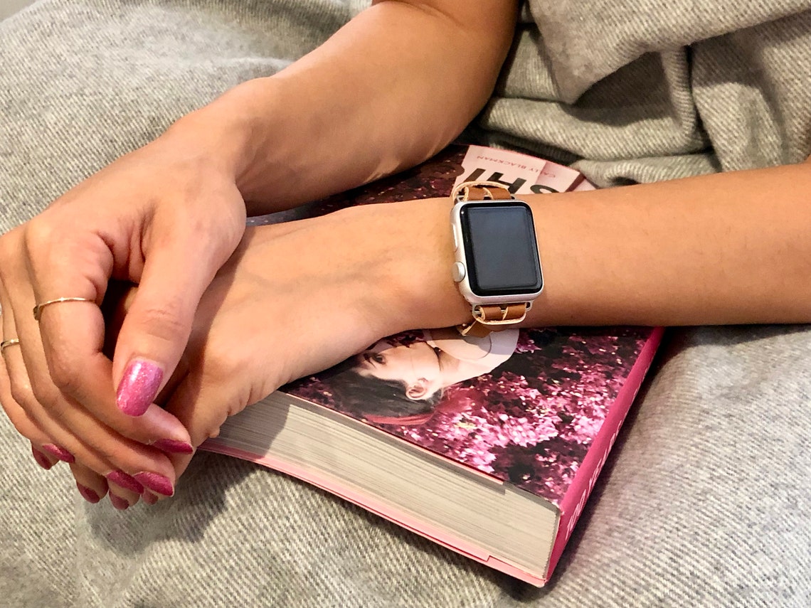 Women Apple Watch Band Strap Elegant Slim Light Brown iWatch Etsy