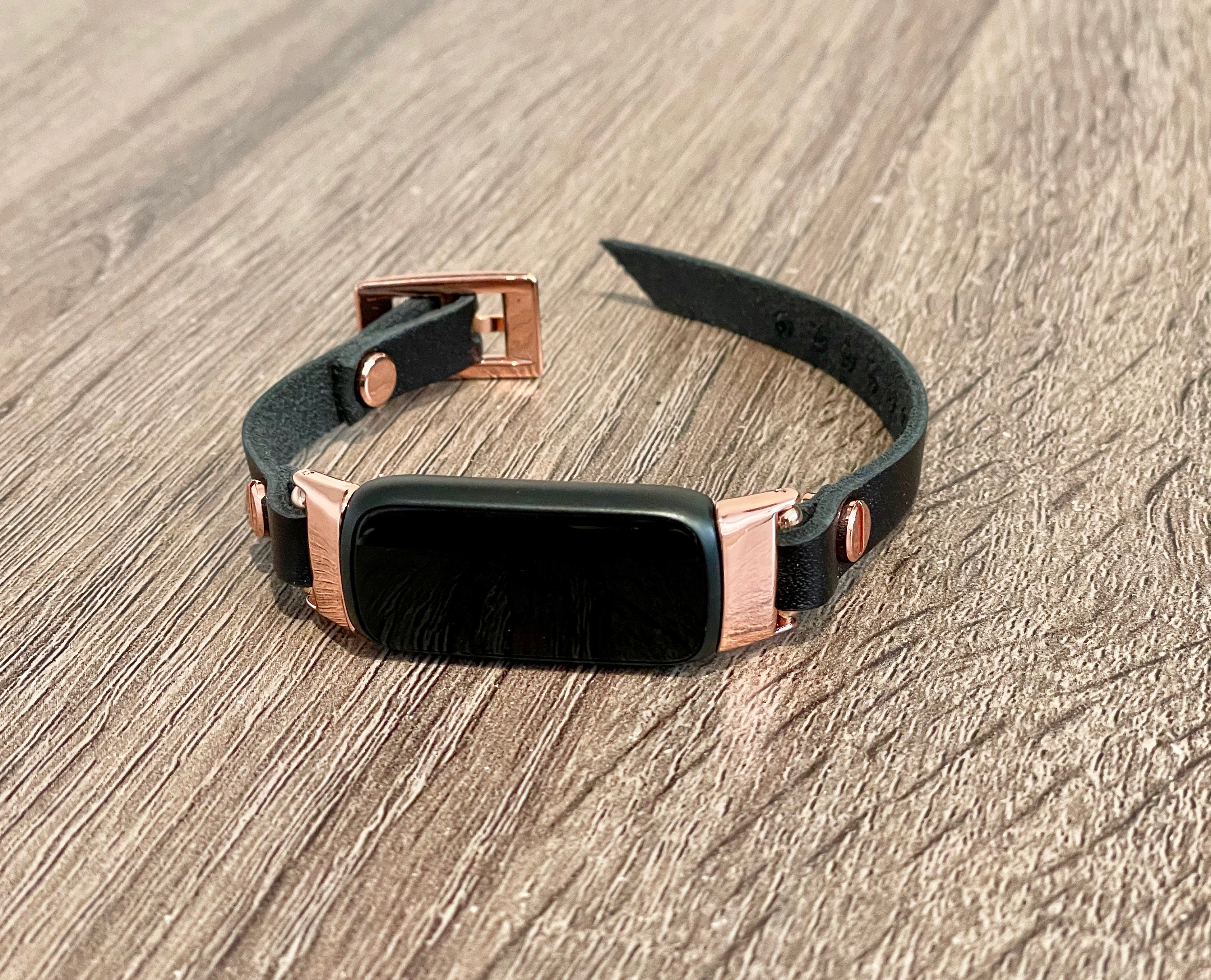 Para Xiaomi Mi Band 8 Correa de reloj con hebilla magnética de cadena de  cuero hueco (negro)