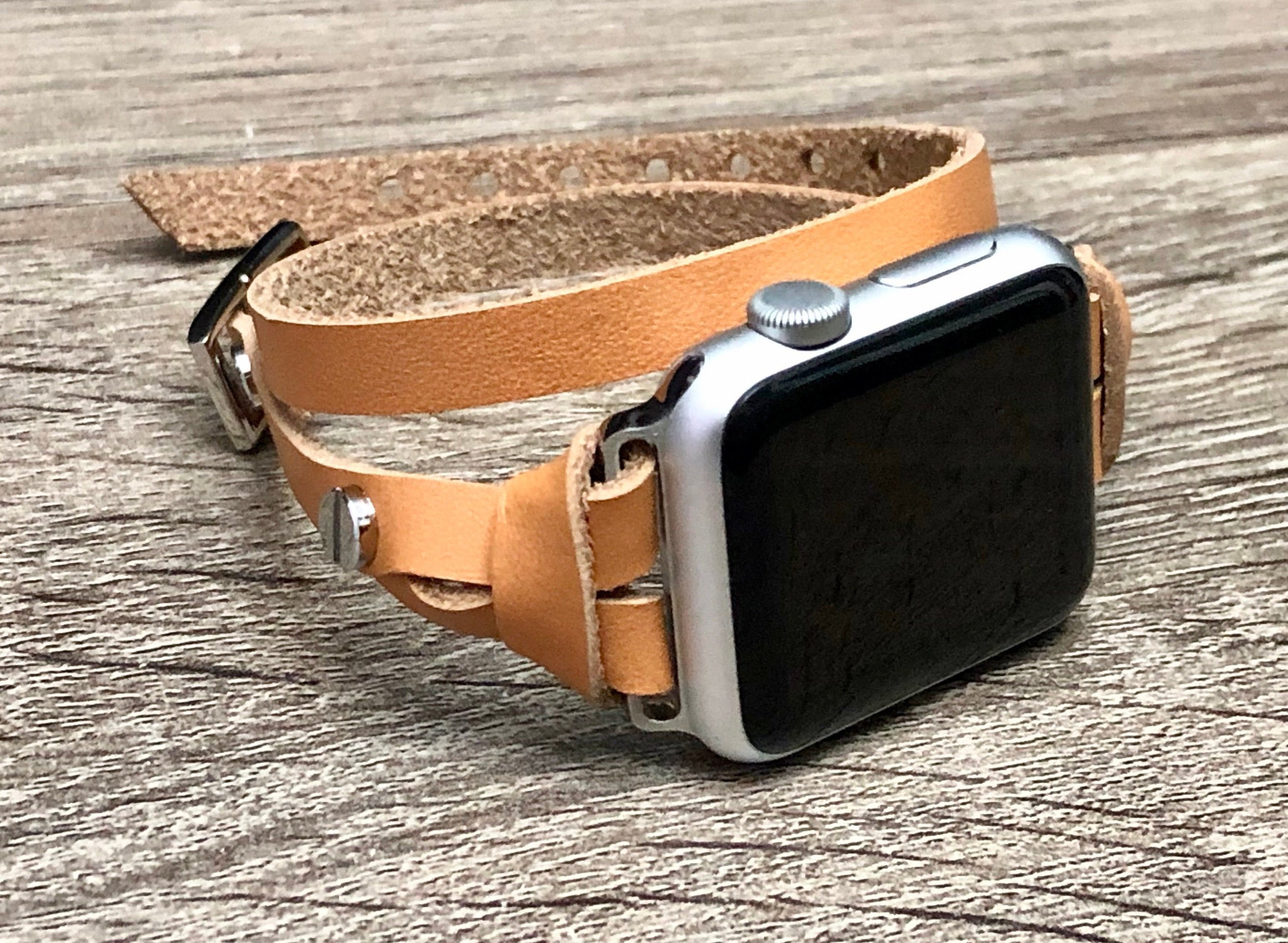 Apple Watch Band 38mm 42mm Wrap Leather Apple Watch 4 Band Women iWatch Silver Apple Watch