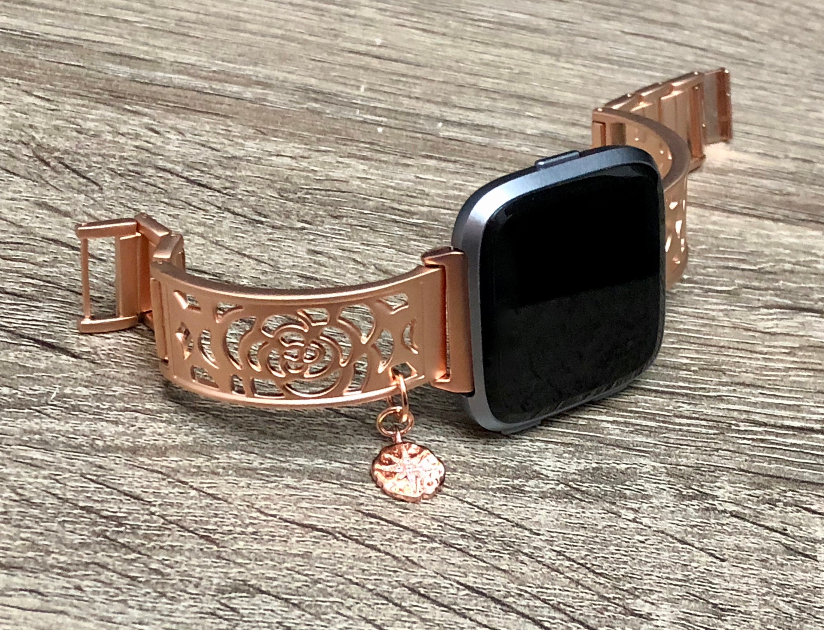 FITBIT VERSA Band Rose Gold Fitbit Watch Band Adjustable Fitbit Versa Bangle Jewelry Women
