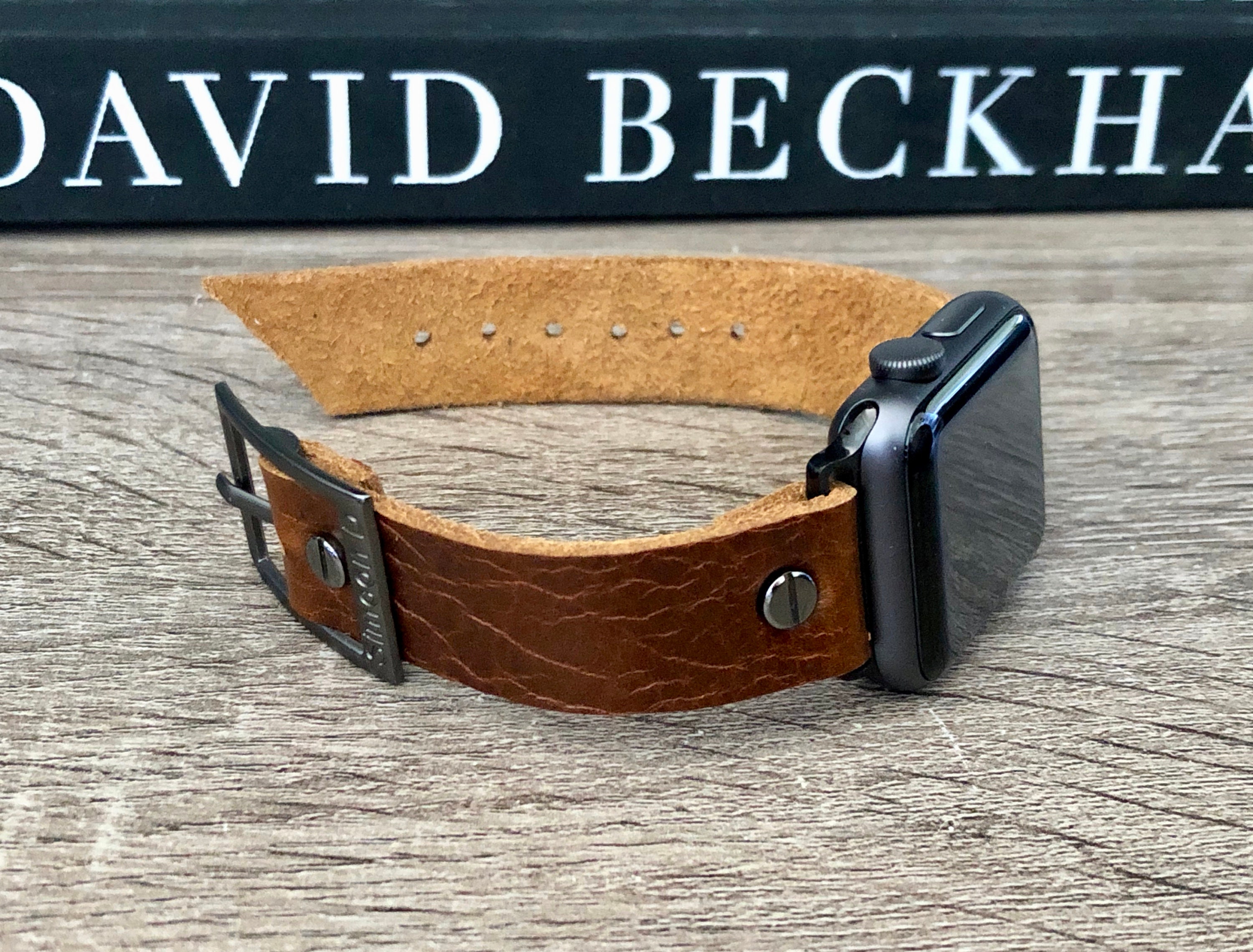 Brown Leather Apple Watch Band Adjustable Strap Wristband 38mm 40mm