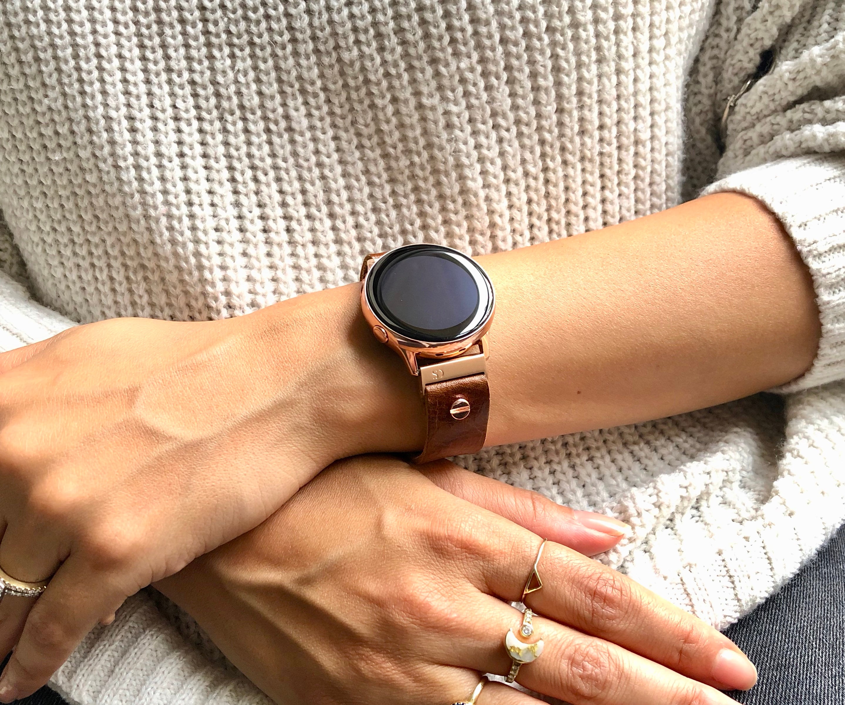 Samsung Galaxy Watch Active2 Band 40mm 44mm Samsung Galaxy Watch 42mm Brown Leather Strap