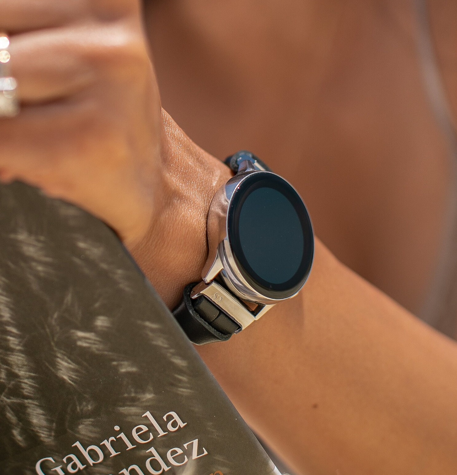 Samsung Galaxy Watch 4 Leather Bracelet 40mm 44mm Slim Black & Silver  Galaxy Watch 4 Classic Band 42mm 46mm Leather Watch Wristband
