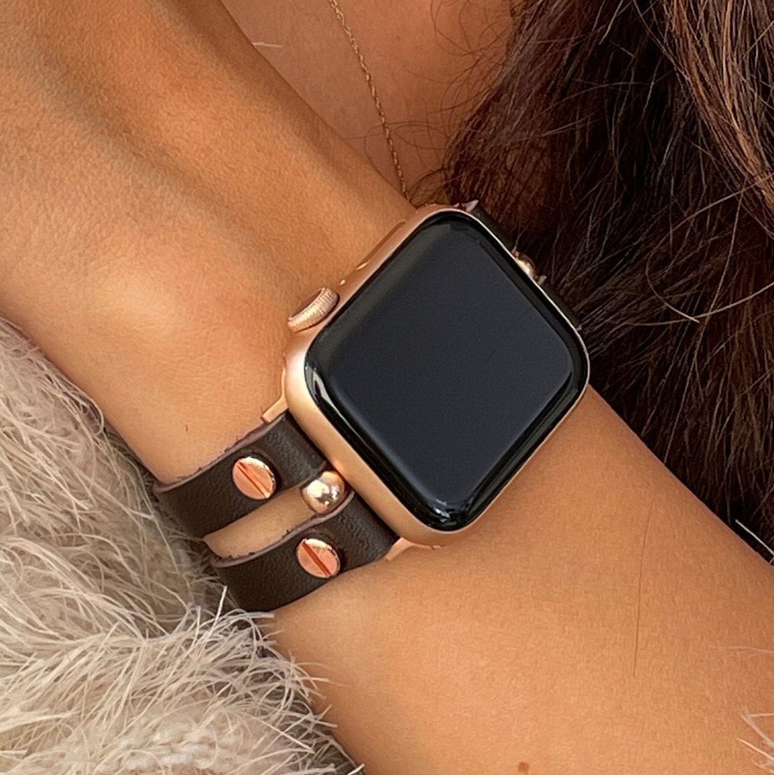 Feminine Apple Watch 9 Band Dainty Rose Gold Apple Watch 9 Strap