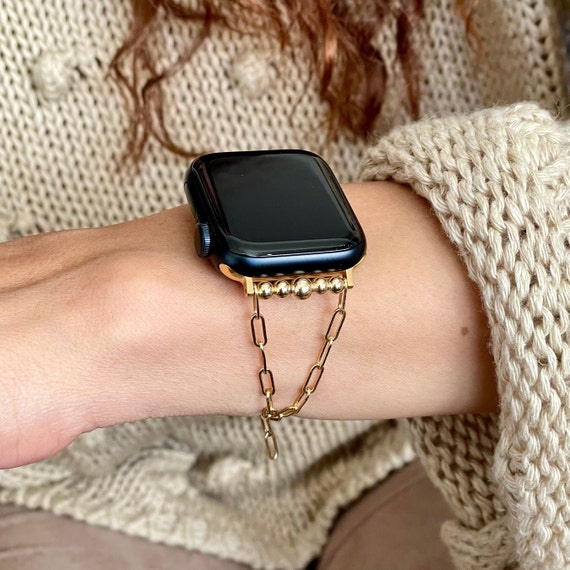 14K Gold Filled Apple Watch Band Paperclip Chain Strap Women Handmade  Jewelry Bracelet, 38mm 40mm 41mm 42mm 44mm 45mm 49mm Ultra 