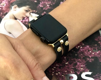 Gold Apple Watch Band, Apple Watch Strap, Apple Watch Bracelet, Women Apple Watch Bands, Custom iWatch Band, 38mm 40mm 41mm 42mm 44mm 45mm