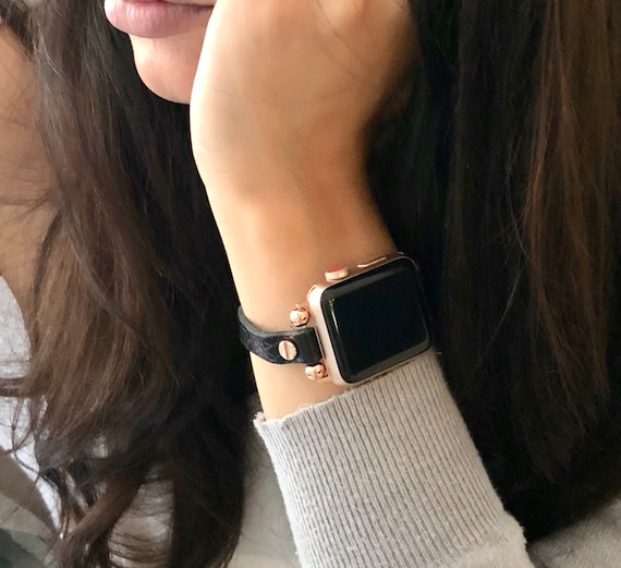 Women Apple Watch Band 40mm 44mm, Adjustable Iwatch Bracelet 41mm, Sterling  Silver Heart Charm, Apple Watch Bangle 38mm 45mm, Links Bracelet 