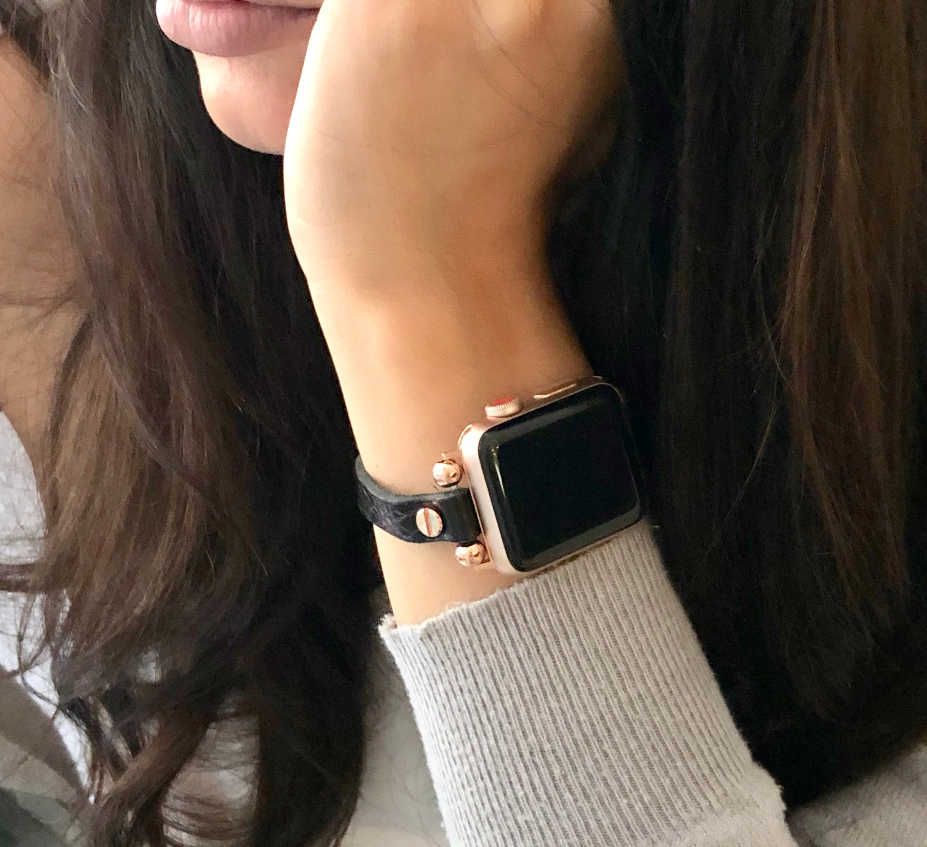 Bracelet cuir Loop Apple Watch 8 (marron)