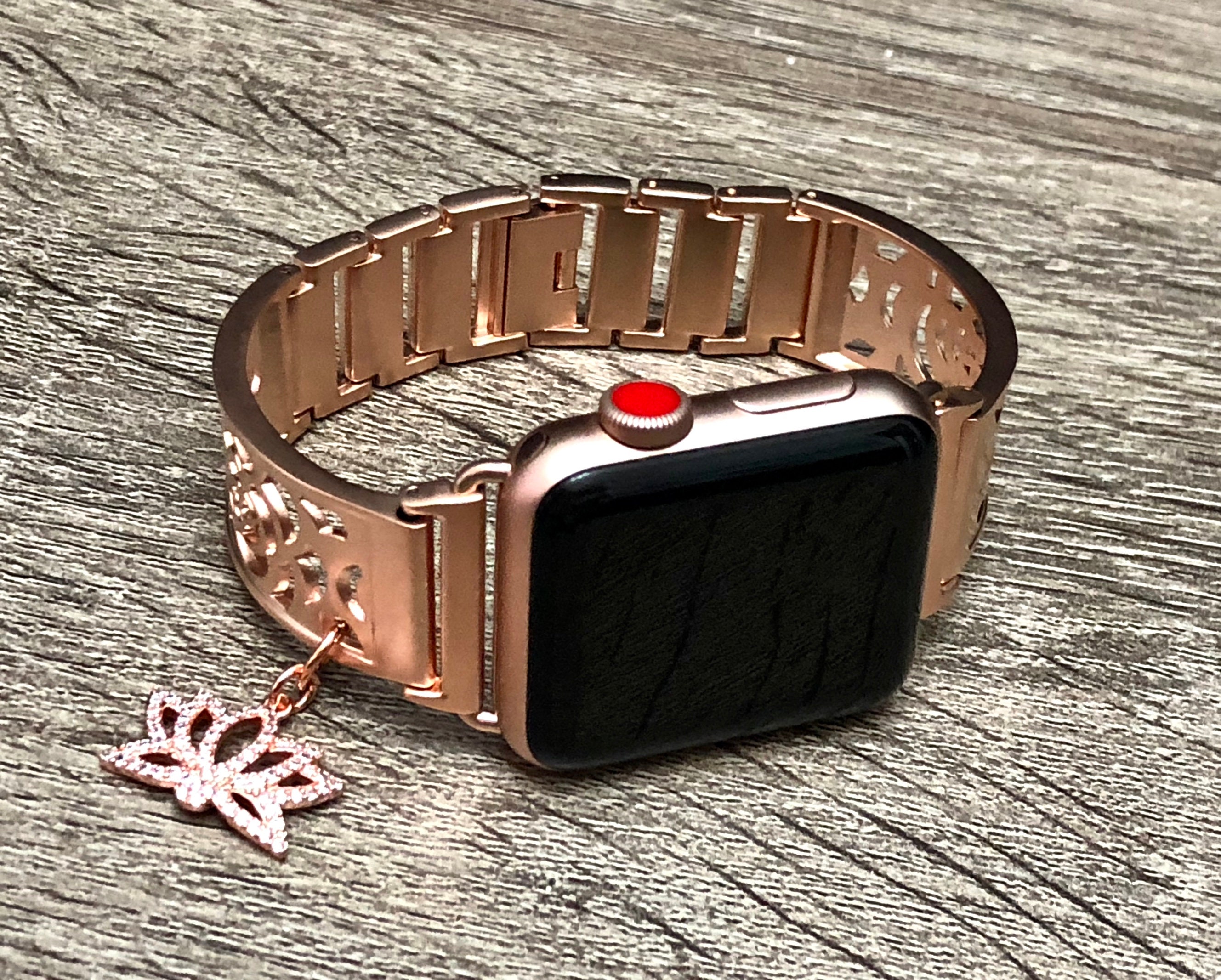 Rose Gold Apple Watch Band Women 38mm 40mm 42mm 44mm Iwatch - Etsy
