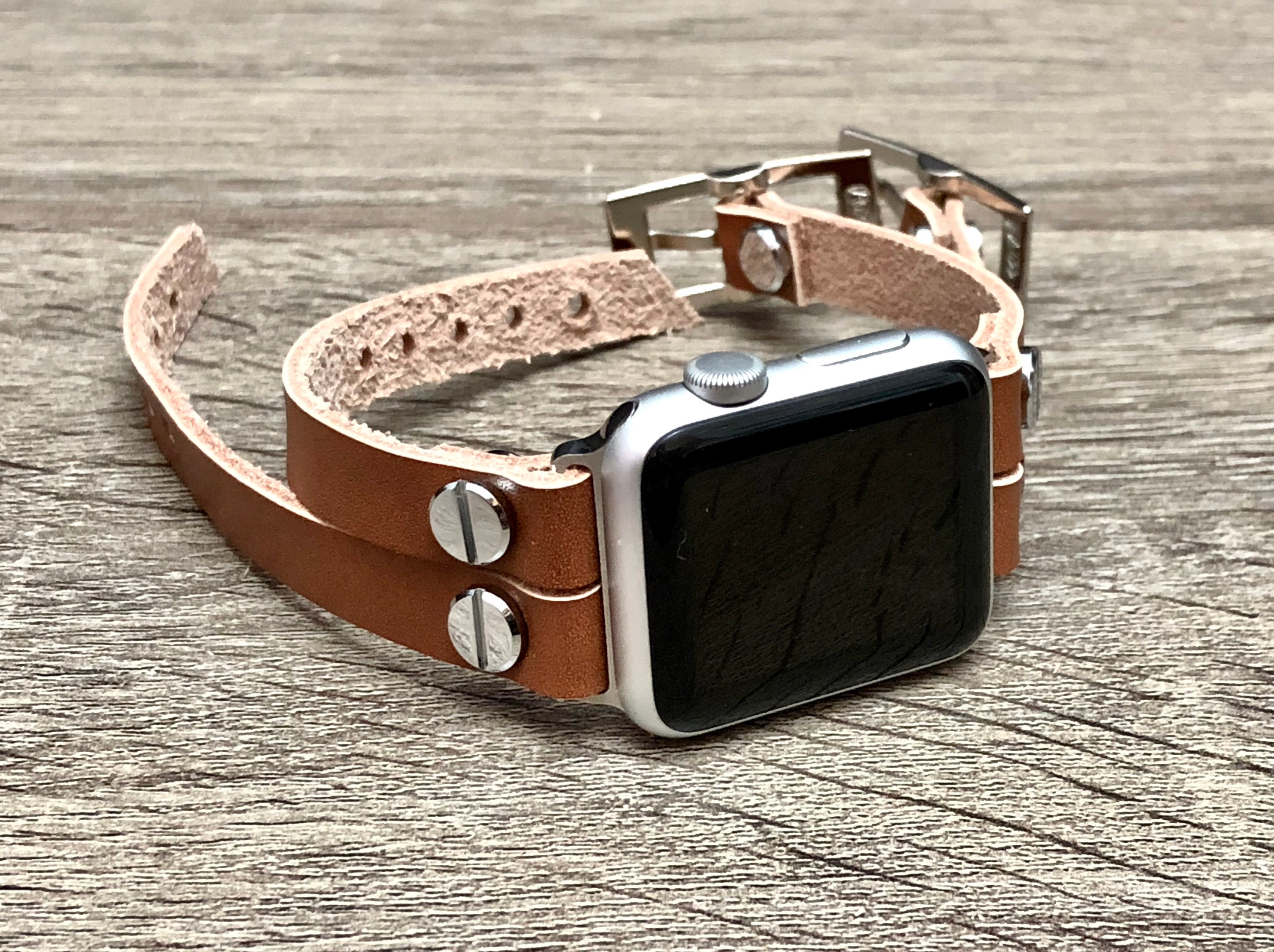Bronze Leather Apple Watch Band 38-40mm 42-44mm iWatch ...