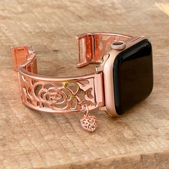 Women's Luxury Apple Watch Band CZ Crystals Case Cover Rose Women's Luxury Apple Watch Band CZ Crystals Case Cover Rose