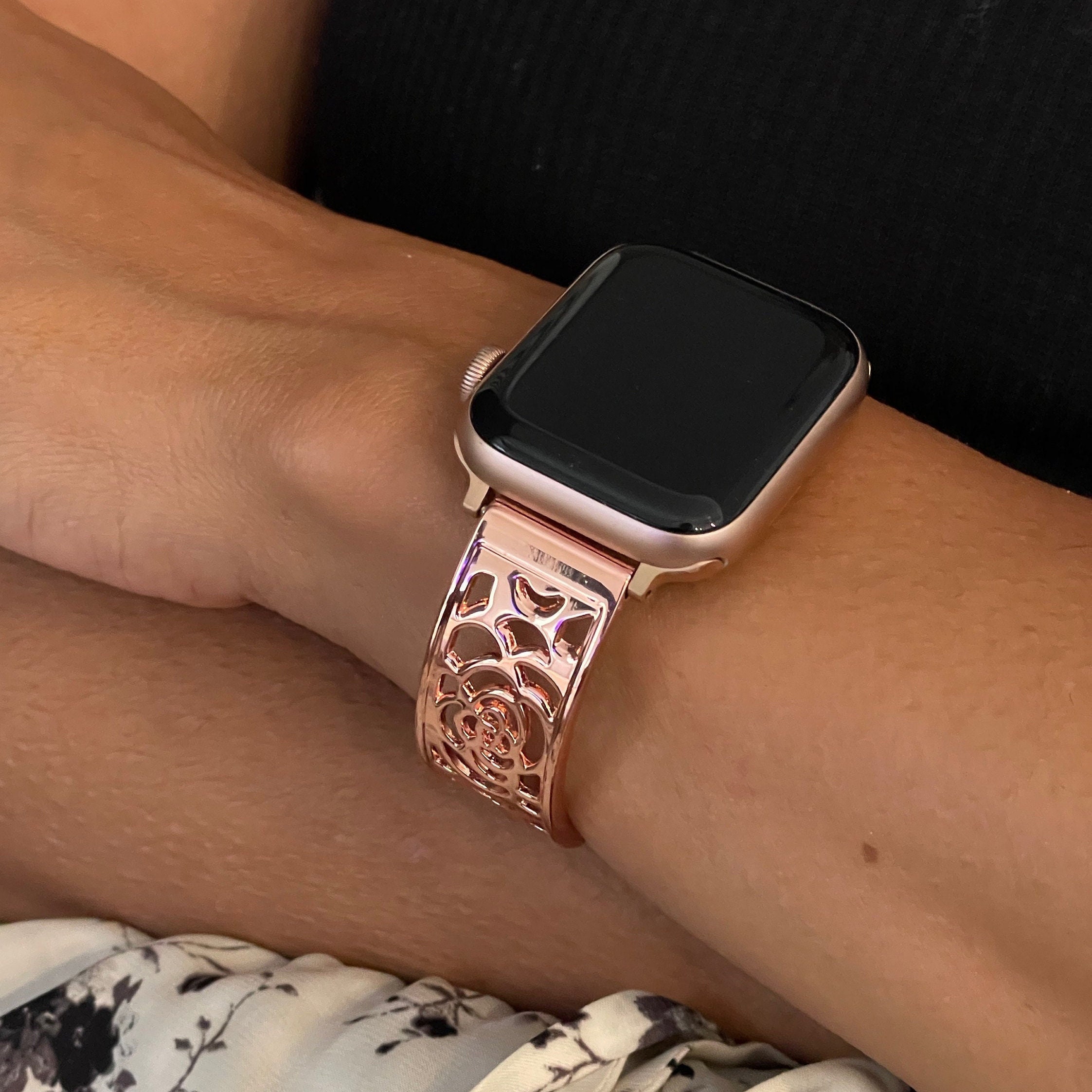 Women Apple Watch Band 40mm 44mm, Adjustable Iwatch Bracelet 41mm