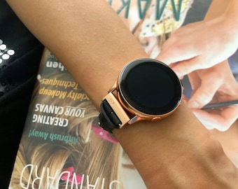 Women Rose Gold Galaxy Watch Active 40mm Strap Band Black Etsy