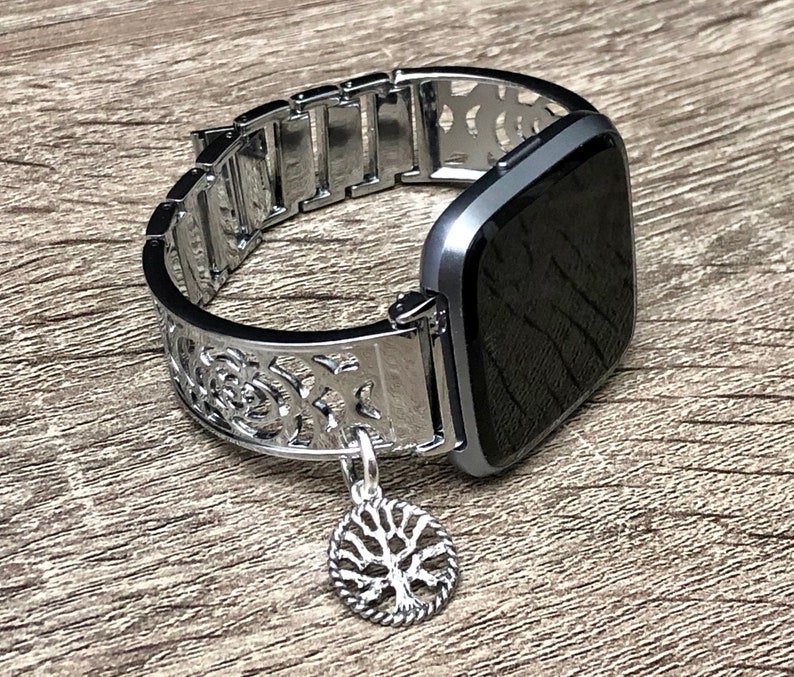 fitbit versa bands silver