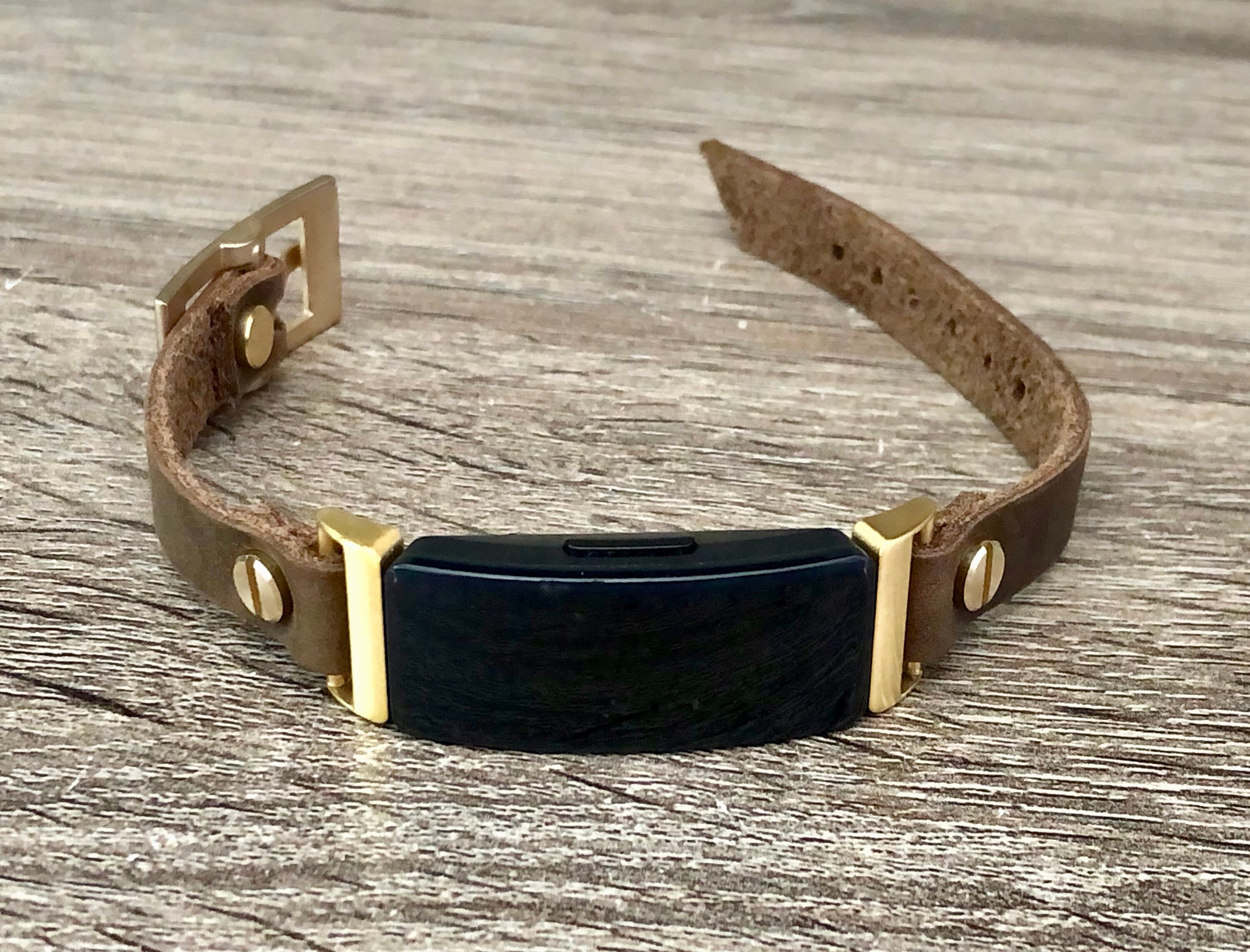 Fitbit Inspire 2 Band Gold & Leather Fitbit Inspire 2 Bracelet