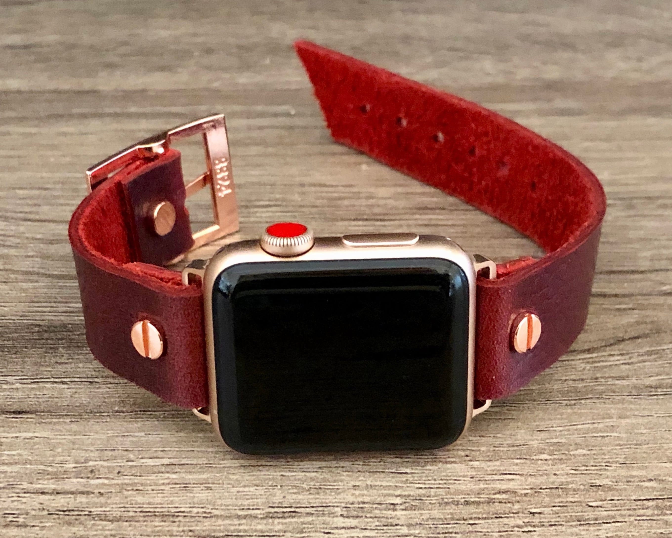 Rose Gold Apple Watch Band 38mm 40mm 42mm 44mm iWatch Bracelet | Etsy