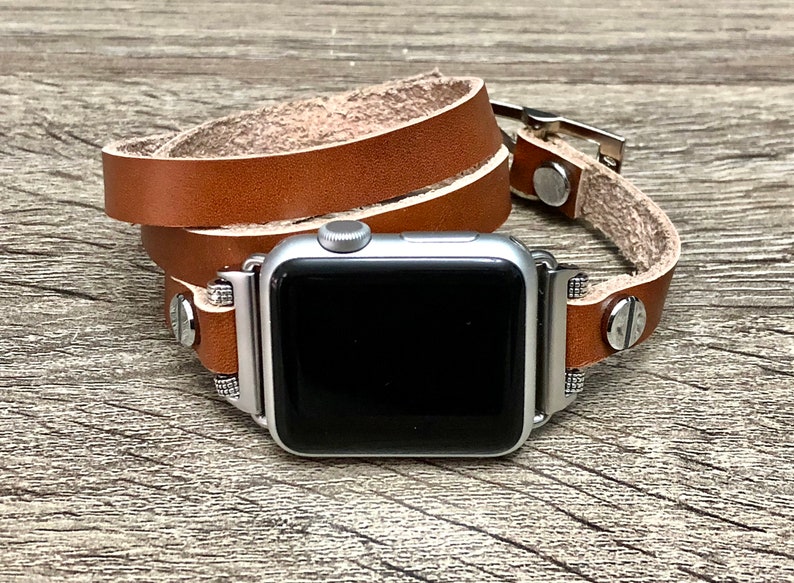 Bronze Leather Apple Watch Band Strap Multi Wrap - Leather Wrap Apple Watch Band 40mm Bronze Leather Apple Watch Band Strap Multi Wrap - Leather Wrap Apple Watch Band 40mm