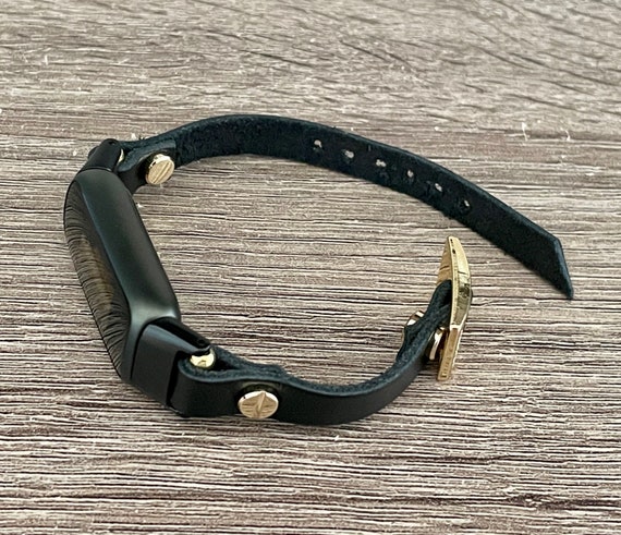 Gold & Black Fitbit Luxe Leather Band Women Fitbit Luxe Bracelet Adjustable Fitbit  Luxe Wristband Slim Fitbit Luxe Straps Jewelry Bands -  Denmark