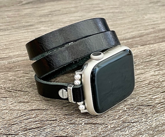 LV-Handmade Design Luxury Leather Apple Watch Band Models 38-40-41-42-44-45-49mm
