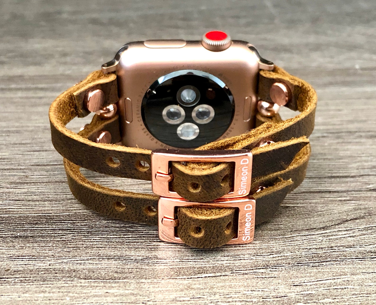 Rose Gold Apple Watch Band 38mm 40mm 42mm 44mm Distressed Etsy