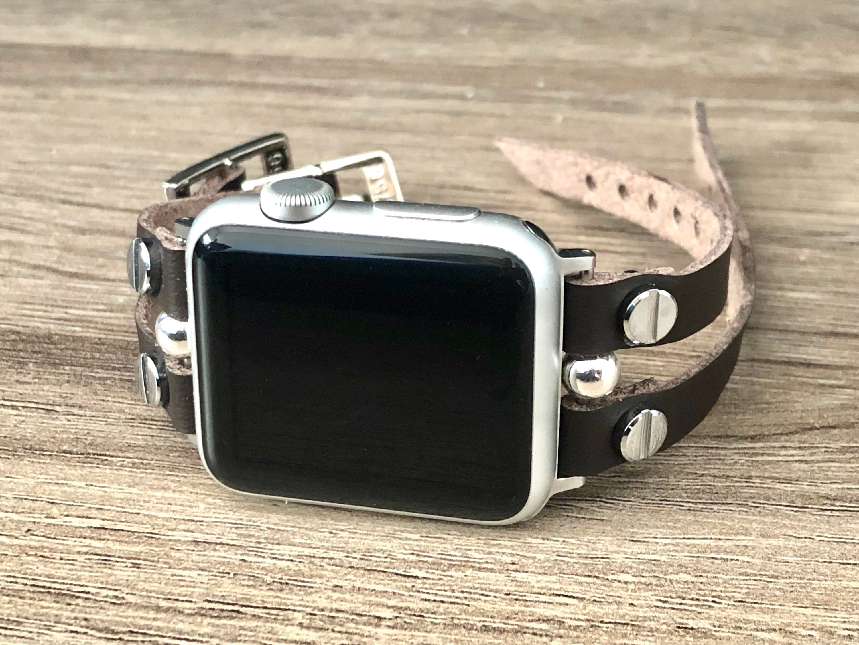 Vegan Apple Watch Band 38mm 40mm 42mm 44mm Dark Brown Eco-Friendly