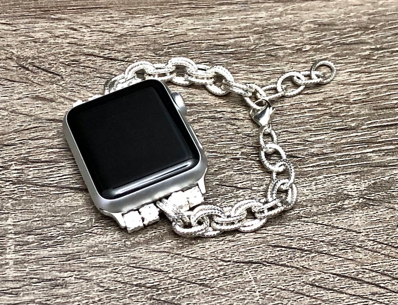 Dressy Silver Chain Apple Watch Band Women Style 38mm 40mm Etsy