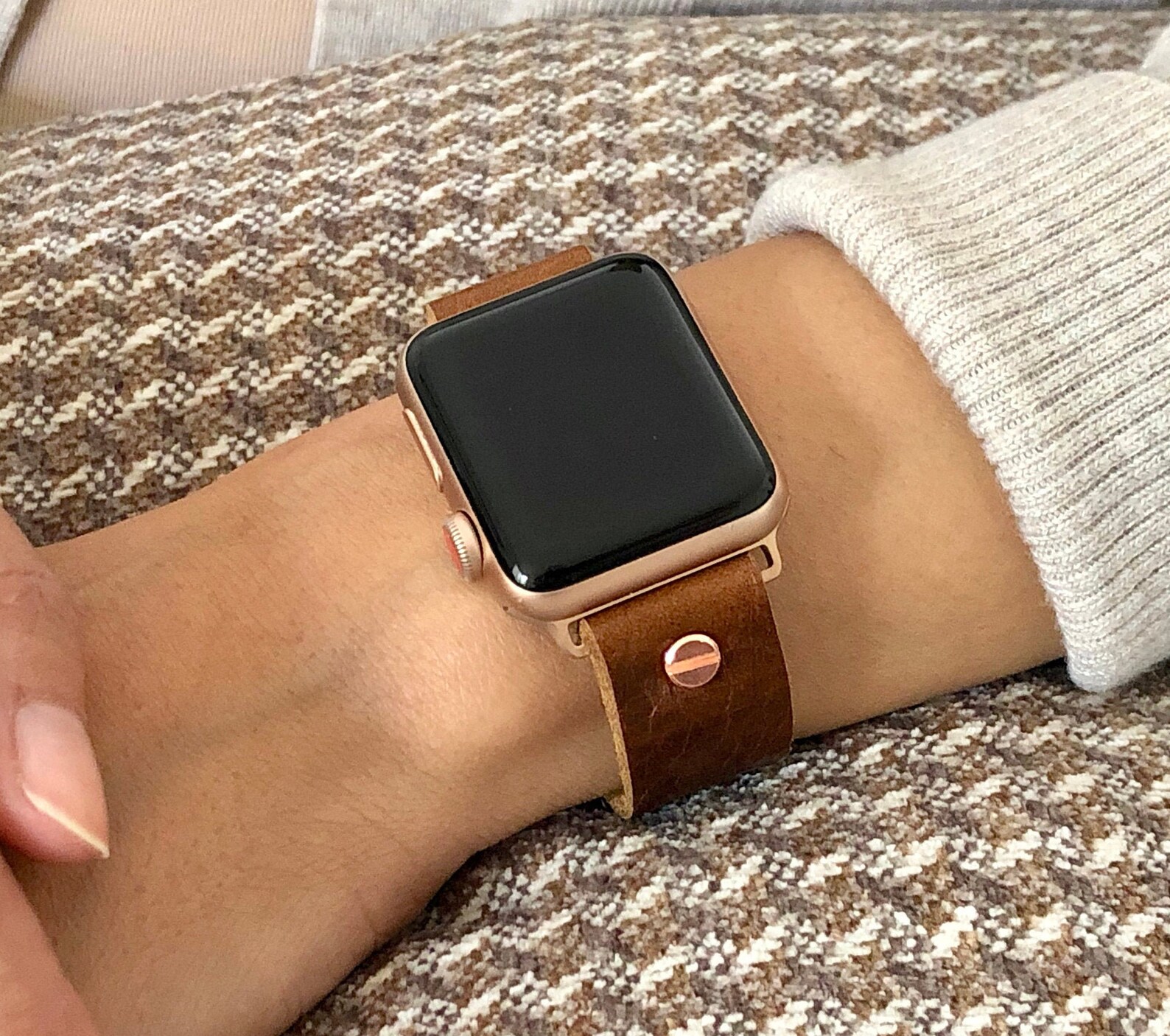 Rose Gold Apple Watch Band 38mm 40mm 41mm 42mm 44mm 45mm Women Etsy