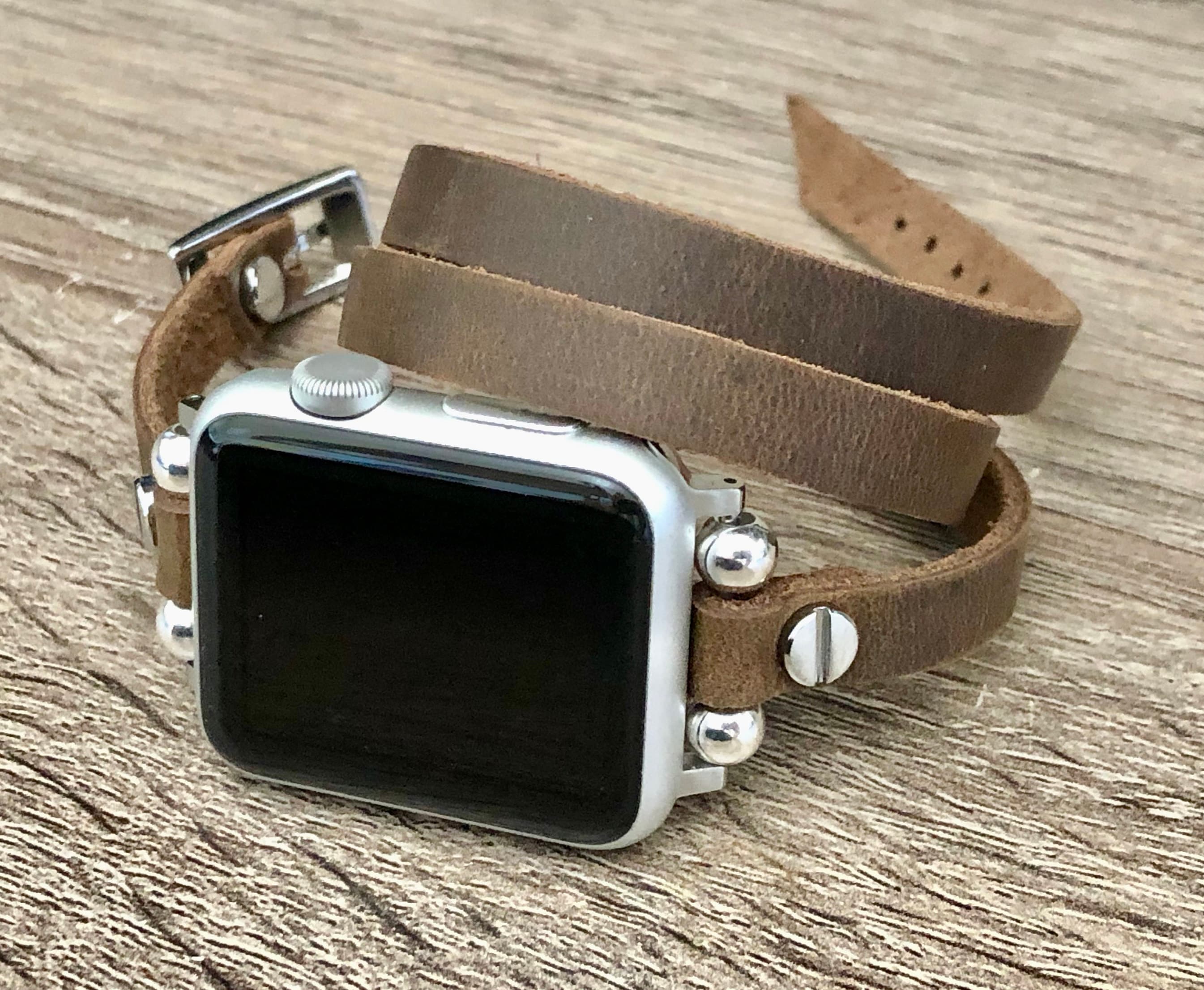 BoHo Apple Watch Leather Band Rustic Leather Multi Wrap iWatch Bracelet