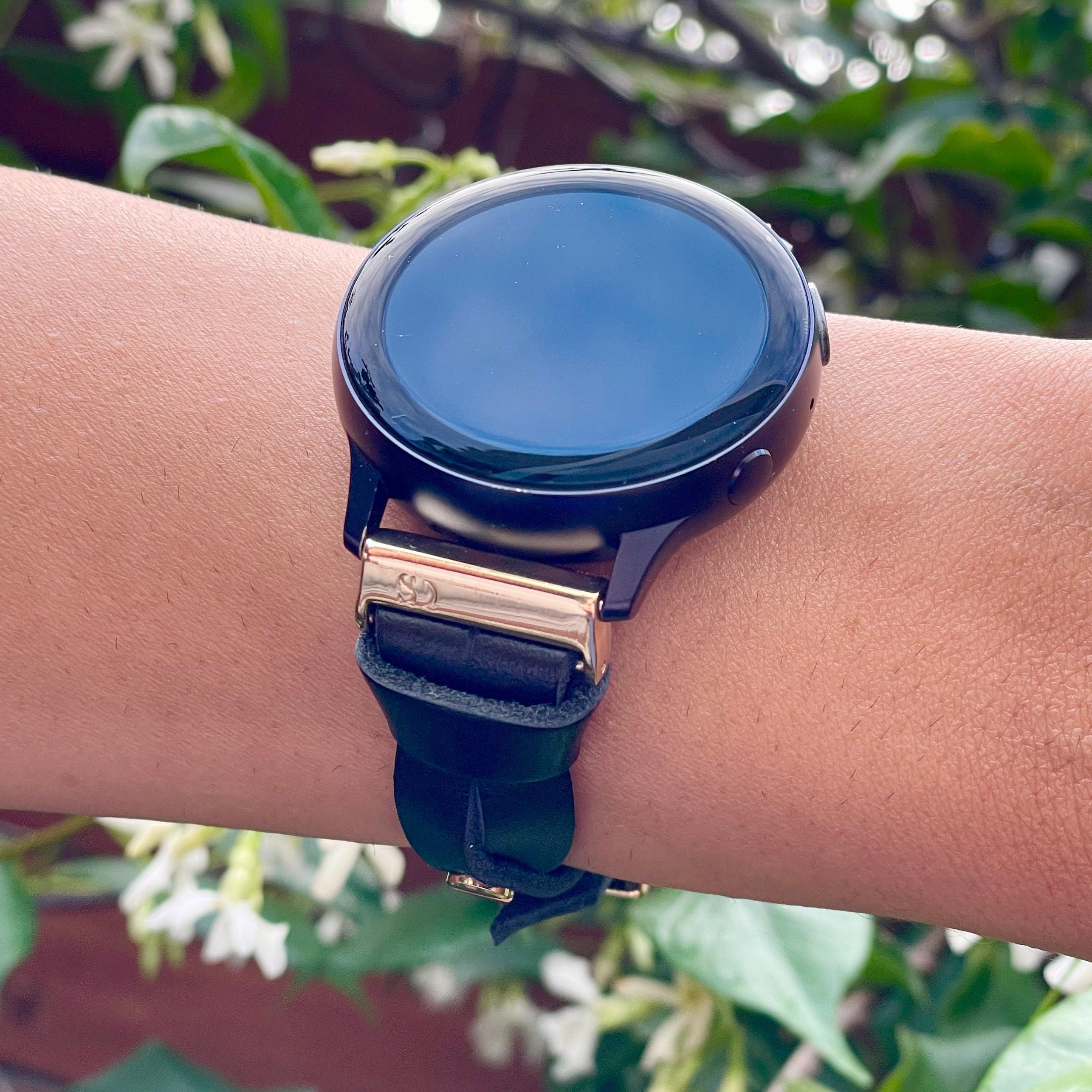 Samsung Galaxy Watch 5 Band 44mm 40mm Galaxy Watch 5 Pro 45mm Handmade Yellow Gold & Black