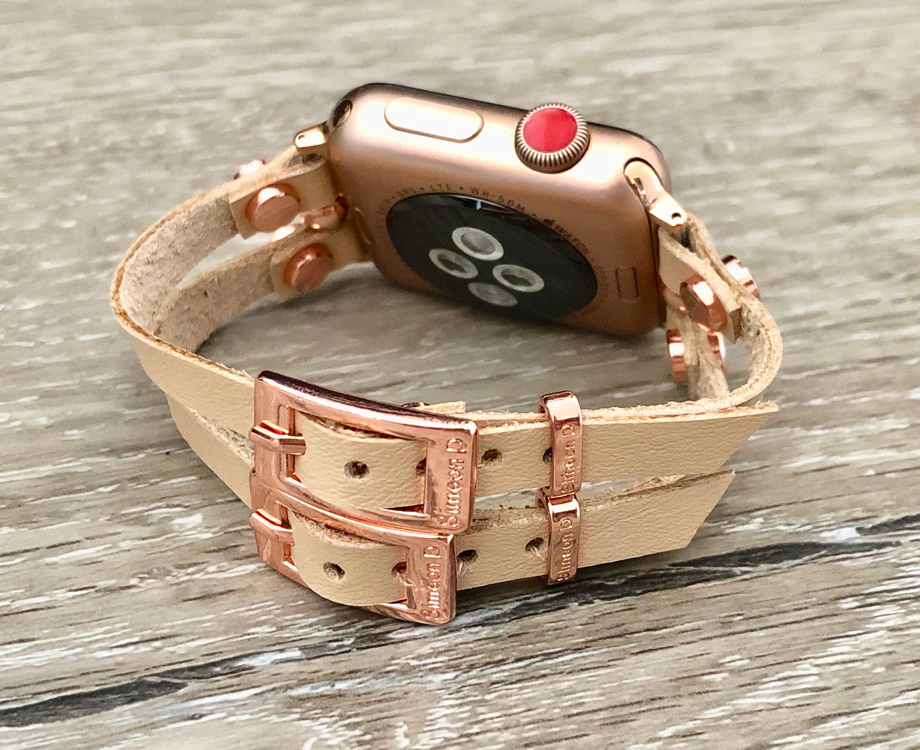 APPLE WATCH BAND Vegan Leather Apple Watch Strap Rose Gold iWatch
